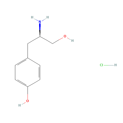 D-Tyrosinol hydrochloride (CAS: 40829-04-7) - Chemical Structure and Molecular Formula 