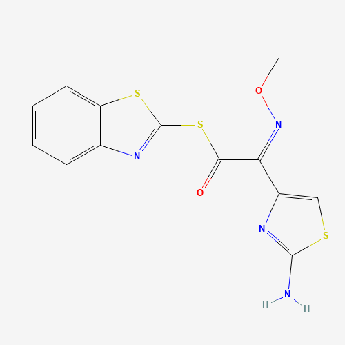S-2-Benzothiazolyl 2-amino-alpha-(methoxyimino)-4-thiazolethiolacetate (CAS: 80756-85-0) - Chemical Structure and Molecular Formula 