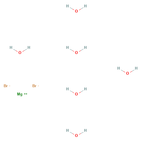 Magnesium bromide hexahydrate (CAS: 13446-53-2) - Chemical Structure and Molecular Formula 