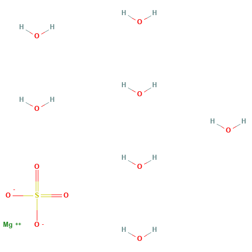 Magnesium sulfate (CAS: 10034-99-8) - Chemical Structure and Molecular Formula 