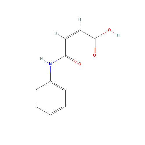 N-PHENYLMALEAMIC ACID (CAS: 555-59-9) - Chemical Structure and Molecular Formula 