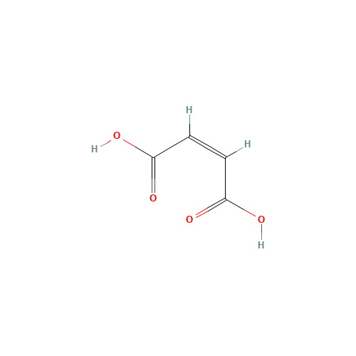 Maleic acid (CAS: 110-16-7) - Chemical Structure and Molecular Formula 