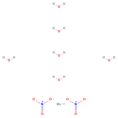 Manganous nitrate hexahydrate (CAS: 17141-63-8) - Chemical Structure and Molecular Formula 
