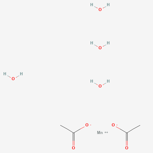 MANGANESE(II) ACETATE TETRAHYDRATE (CAS: 6156-78-1) - Chemical Structure and Molecular Formula 