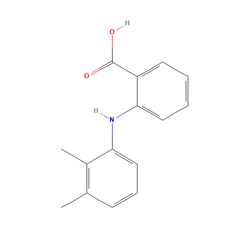 Mefenamic acid (CAS: 61-68-7) - Chemical Structure and Molecular Formula 