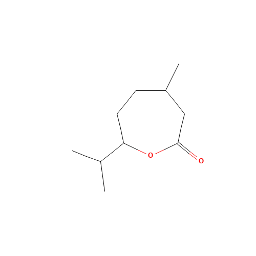 7-isopropyl-4-methyloxepan-2-one (CAS: 499-54-7) - Chemical Structure and Molecular Formula 