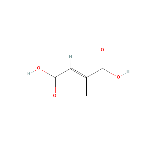 Mesaconic acid (CAS: 498-24-8) - Chemical Structure and Molecular Formula 