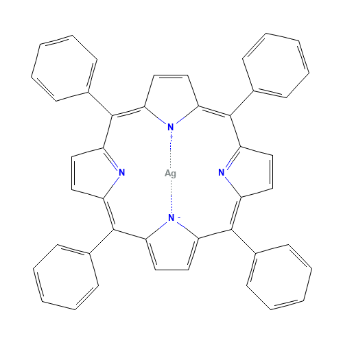 meso-Tetraphenylporphyrin-Ag(II) (CAS: 14641-64-6) - Chemical Structure and Molecular Formula 