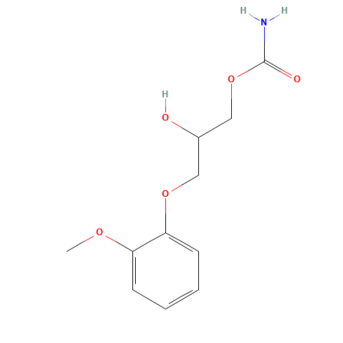 Methocarbamol (CAS: 532-03-6) - Chemical Structure and Molecular Formula 