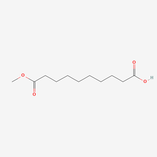 SEBACIC ACID MONOMETHYL ESTER (CAS: 818-88-2) - Chemical Structure and Molecular Formula 