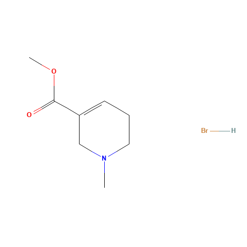 Arecoline hydrobromide (CAS: 300-08-3) - Chemical Structure and Molecular Formula 