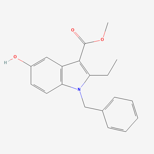 METHYL 1-BENZYL-2-ETHYL-5-HYDROXY-1H-INDOLE-3-CARBOXYLATE (CAS: 184705-03-1) - Chemical Structure and Molecular Formula 