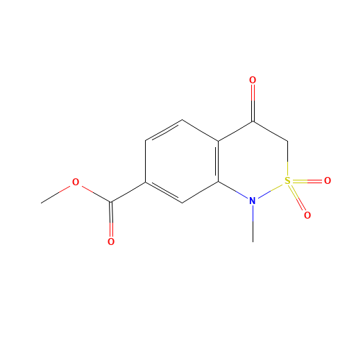 3,4-DIHYDRO-2,2-DIOXO-7-METHOXYCARBONYL-1-METHYLBENZO[2,1-C]THIAZIN-4-ONE (CAS: 175202-91-2) - Chemical Structure and Molecular Formula 