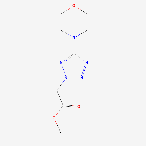 METHYL 2-(5-MORPHOLINO-2H-1,2,3,4-TETRAAZOL-2-YL)ACETATE (CAS: 175137-43-6) - Chemical Structure and Molecular Formula 