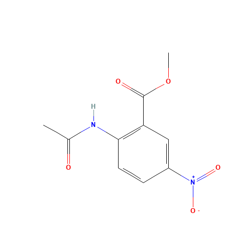 METHYL 2-(ACETYLAMINO)-5-NITROBENZOATE (CAS: 5409-45-0) - Chemical Structure and Molecular Formula 