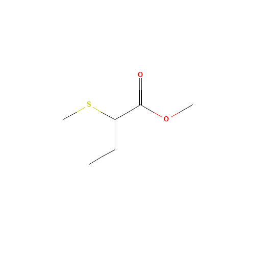 METHYL 2-(METHYLTHIO)BUTYRATE (CAS: 51534-66-8) - Chemical Structure and Molecular Formula 