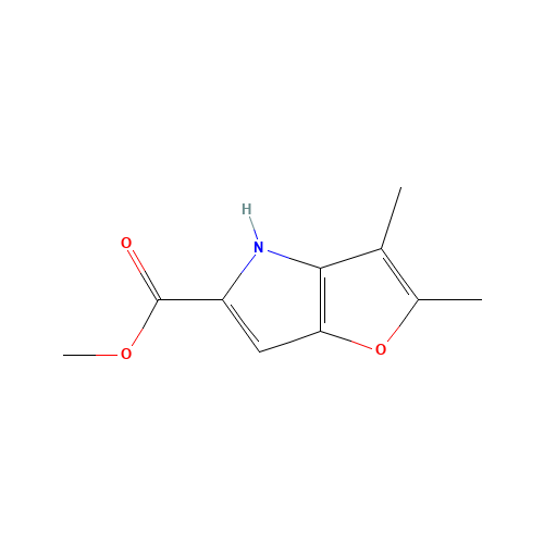 METHYL2,3-DIMETHYL-4H-FURO-[3,2-B]PYRROLE-5-CARBOXYLATE (CAS: 155445-29-7) - Chemical Structure and Molecular Formula 