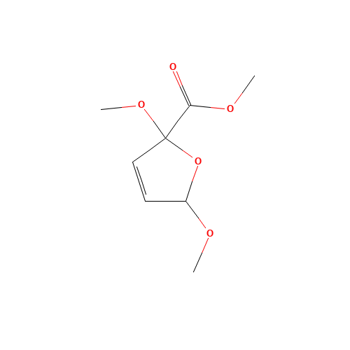 METHYL 2,5-DIHYDRO-2,5-DIMETHOXY-2-FURANCARBOXYLATE (CAS: 62435-72-7) - Chemical Structure and Molecular Formula 