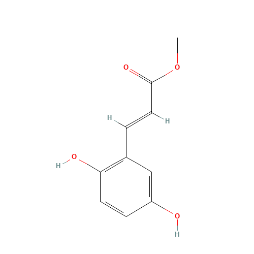 METHYL 2,5-DIHYDROXYCINNAMATE (CAS: 63177-57-1) - Chemical Structure and Molecular Formula 