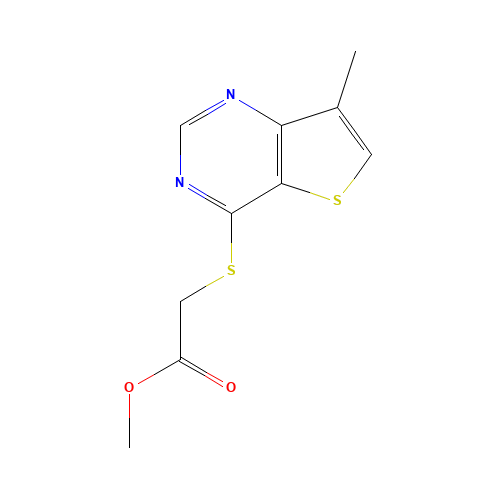METHYL 2-[(7-METHYLTHIENO[3,2-D]PYRIMIDIN-4-YL)THIO]ACETATE (CAS: 175137-23-2) - Chemical Structure and Molecular Formula 