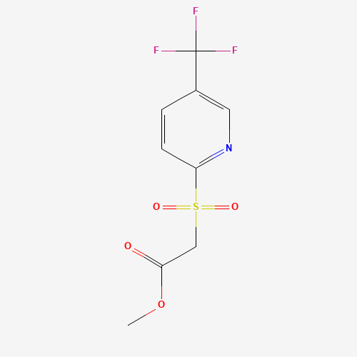 METHYL 2-[[5-(TRIFLUOROMETHYL)-2-PYRIDYL]SULFONYL]ACETATE (CAS: 142274-37-1) - Chemical Structure and Molecular Formula 