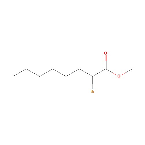 METHYL 2-BROMOOCTANOATE (CAS: 5445-22-7) - Chemical Structure and Molecular Formula 