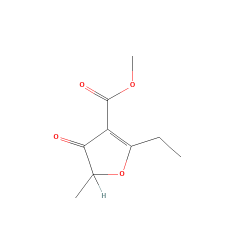METHYL 2-ETHYL-5-METHYL-4-OXO-4,5-DIHYDROFURAN-3-CARBOXYLATE (CAS: 175277-78-8) - Chemical Structure and Molecular Formula 