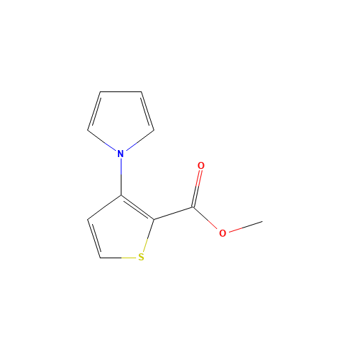 METHYL 3-(1-PYRROLO)THIOPHENE-2-CARBOXYLATE (CAS: 74772-16-0) - Chemical Structure and Molecular Formula 