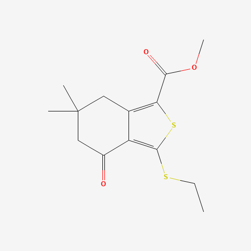METHYL 3-(ETHYLTHIO)-6,6-DIMETHYL-4-OXO-4,5,6,7-TETRAHYDROBENZO[C]THIOPHENE-1-CARBOXYLATE (CAS: 172516-42-6) - Related Chemical Product