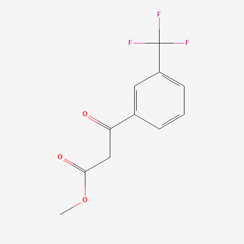 METHYL 3-(TRIFLUOROMETHYL)BENZOYLACETATE (CAS: 93618-66-7) - Chemical Structure and Molecular Formula 