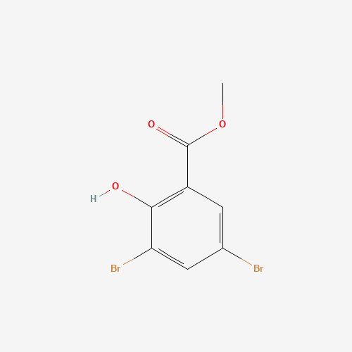 METHYL 3,5-DIBROMO-2-HYDROXYBENZOATE (CAS: 21702-79-4) - Chemical Structure and Molecular Formula 