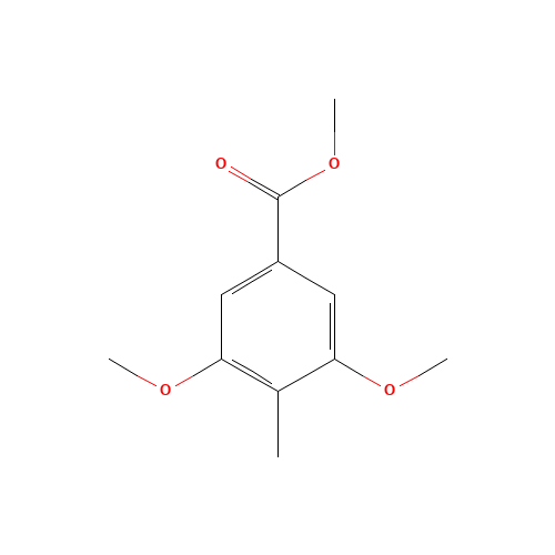 METHYL 3,5-DIMETHOXY-4-METHYLBENZOATE (CAS: 60441-79-4) - Chemical Structure and Molecular Formula 
