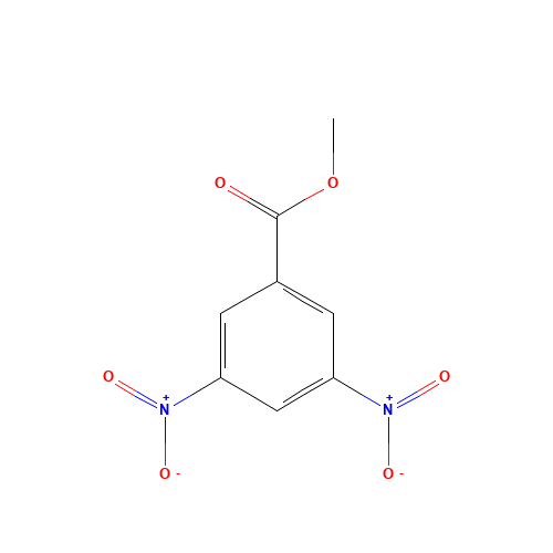 Methyl 3,5-dinitrobenzoate (CAS: 2702-58-1) - Chemical Structure and Molecular Formula 