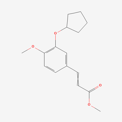 METHYL 3-[3-(CYCLOPENTYLOXY)-4-METHOXYPHENYL]ACRYLATE (CAS: 138715-51-2) - Chemical Structure and Molecular Formula 