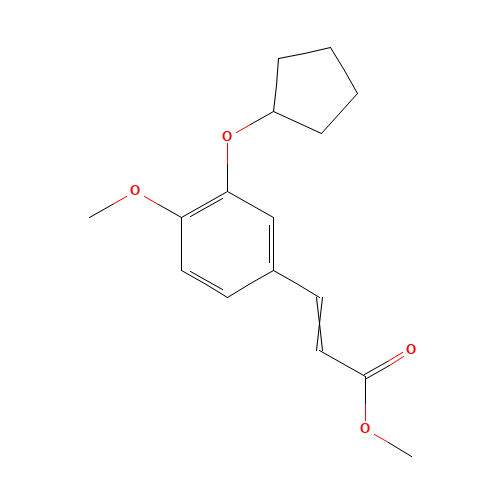 METHYL 3-[3-(CYCLOPENTYLOXY)-4-METHOXYPHENYL]ACRYLATE (CAS: 138715-51-2) - Chemical Structure and Molecular Formula 