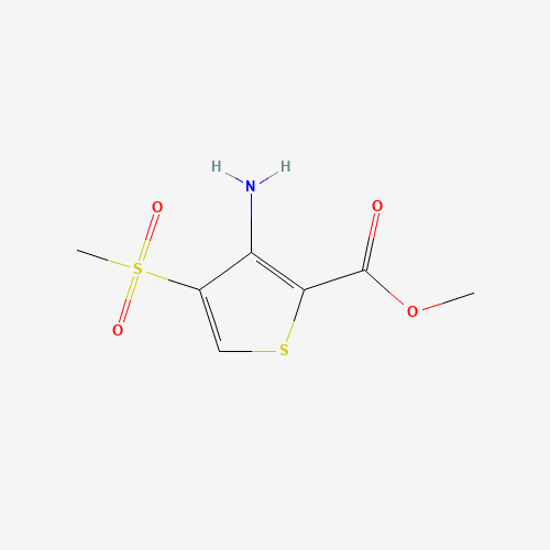 METHYL 3-AMINO-4-(METHYLSULFONYL)THIOPHENE-2-CARBOXYLATE (CAS: 175201-73-7) - Chemical Structure and Molecular Formula 