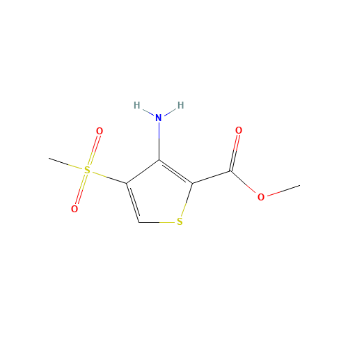 METHYL 3-AMINO-4-(METHYLSULFONYL)THIOPHENE-2-CARBOXYLATE (CAS: 175201-73-7) - Chemical Structure and Molecular Formula 