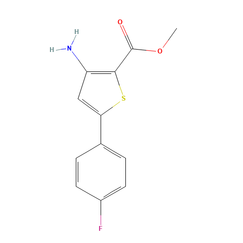 METHYL 3-AMINO-5-(4-FLUOROPHENYL)THIOPHENE-2-CARBOXYLATE (CAS: 175137-08-3) - Chemical Structure and Molecular Formula 