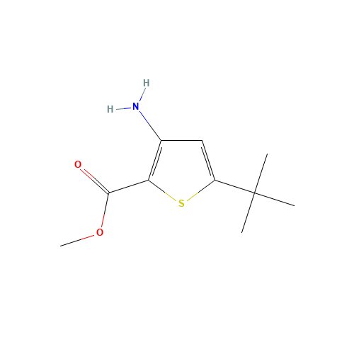 METHYL 3-AMINO-5-(TERT-BUTYL)THIOPHENE-2-CARBOXYLATE (CAS: 175137-03-8) - Chemical Structure and Molecular Formula 