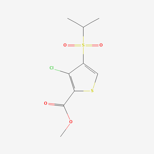 METHYL 3-CHLORO-4-(ISOPROPYLSULFONYL)THIOPHENE-2-CARBOXYLATE (CAS: 175201-99-7) - Chemical Structure and Molecular Formula 