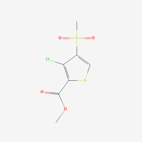 METHYL 3-CHLORO-4-(METHYLSULFONYL)THIOPHENE-2-CARBOXYLATE (CAS: 175201-76-0) - Chemical Structure and Molecular Formula 