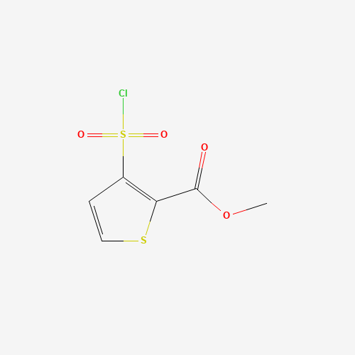 Methyl 3-chlorosulfonylthiophene-2-carboxylate (CAS: 59337-92-7) - Chemical Structure and Molecular Formula 