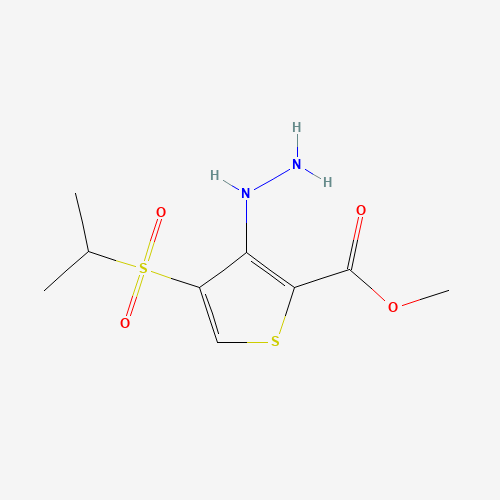 METHYL 3-HYDRAZINO-4-(ISOPROPYLSULFONYL)THIOPHENE-2-CARBOXYLATE (CAS: 175201-97-5) - Chemical Structure and Molecular Formula 