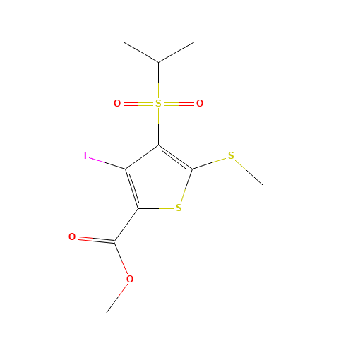 METHYL 3-IODO-4-(ISOPROPYLSULFONYL)-5-(METHYLTHIO)THIOPHENE-2-CARBOXYLATE (CAS: 175202-13-8) - Related Chemical Product