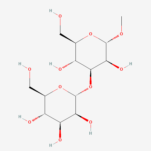 METHYL 3-O-(ALPHA-D-MANNOPYRANOSYL)-ALPHA-D-MANNOPYRANOSIDE (CAS: 72028-62-7) - Chemical Structure and Molecular Formula 