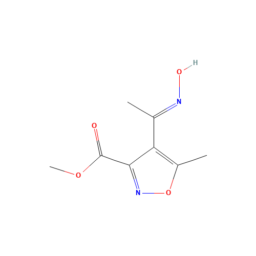 METHYL 4-(1-HYDROXYIMINOETHYL)-5-METHYLISOXAZOLE-3-CARBOXYLATE (CAS: 175277-20-0) - Chemical Structure and Molecular Formula 