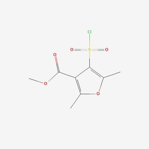 METHYL 4-(CHLOROSULFONYL)-2,5-DIMETHYL-3-FUROATE (CAS: 306936-34-5) - Chemical Structure and Molecular Formula 