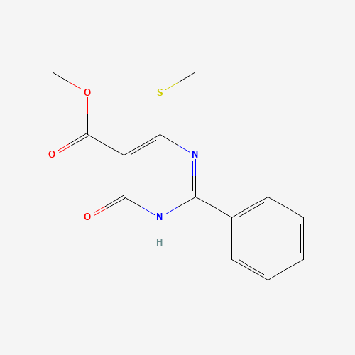 METHYL 4-(METHYLTHIO)-6-OXO-2-PHENYL-1,6-DIHYDROPYRIMIDINE-5-CARBOXYLATE (CAS: 87693-90-1) - Chemical Structure and Molecular Formula 