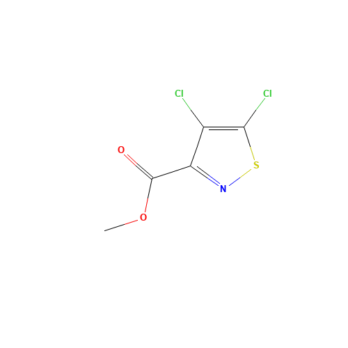 METHYL 4,5-DICHLOROISOTHIAZOLE-3-CARBOXYLATE (CAS: 166668-76-4) - Chemical Structure and Molecular Formula 