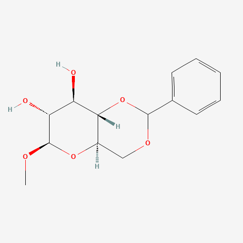 METHYL 4,6-O-BENZYLIDENE-BETA-D-GLUCOPYRANOSIDE (CAS: 14155-23-8) - Chemical Structure and Molecular Formula 